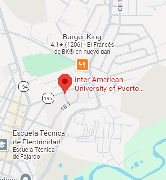 Mapa de la Universidad Interamericana de Puerto Rico, Recinto de Fajardo